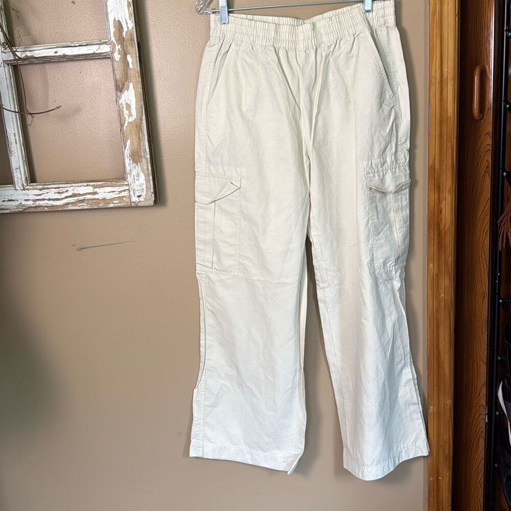 Abercrombie and Fitch cargo utility pants women’s size medium pull on elastic wa